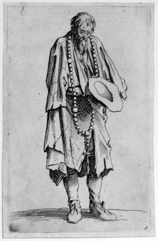 "Le Mendiant au rosaire" - Jacques Callot