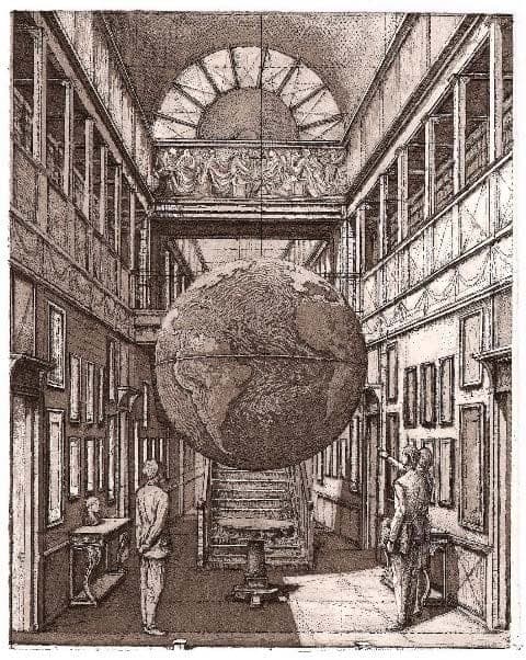 "Entrance Hall with a Globe" - Érik Desmazières